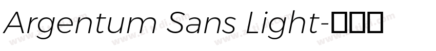 Argentum Sans Light字体转换